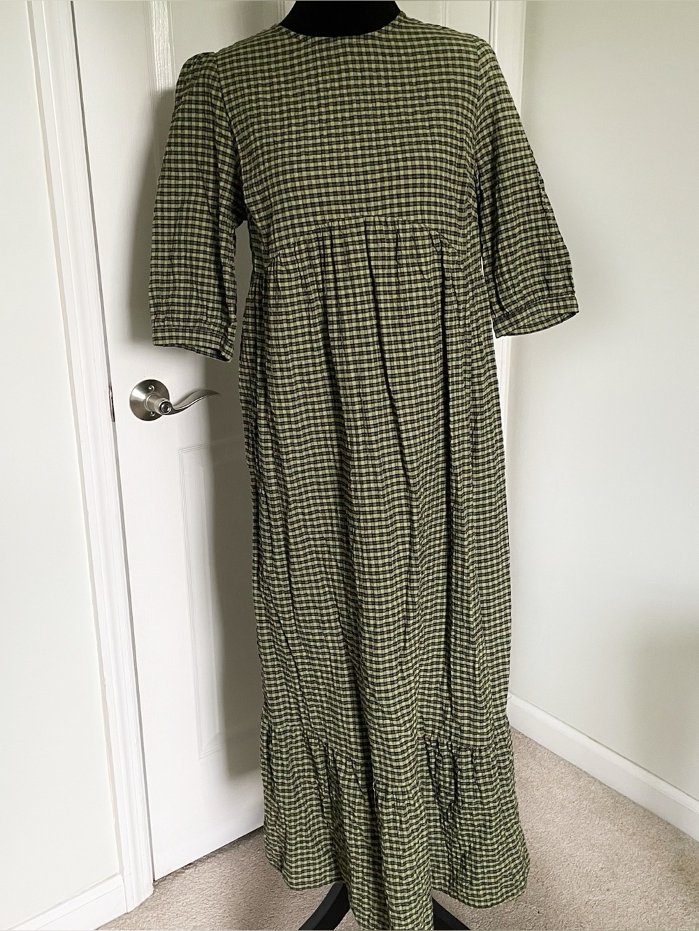 ASOS Plaid Maxi Maternity Dress Size 6
